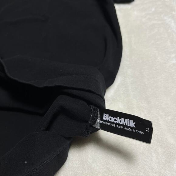 BlackMilk Minimalist T-Shirt Size Med Black Stretch Goth Emo Box Baggy FLAWED - Picture 5 of 9